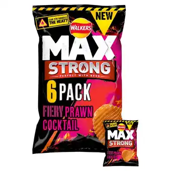 Tesco Walkers max fiery prawn cocktail crisps 6x27g offer