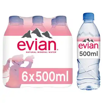 Tesco Evian natural mineral water 6 x 500 ml offer