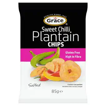 Tesco Grace sweet chilli plantain chips salted 85g offer