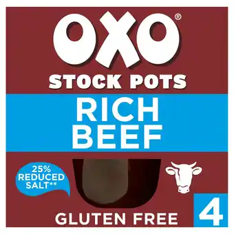 Tesco Oxo reduced salt beef stock pots with rosemary 4x20g offer