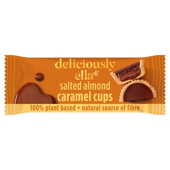 Tesco Deliciously ella almond butter & caramel cups 36g offer