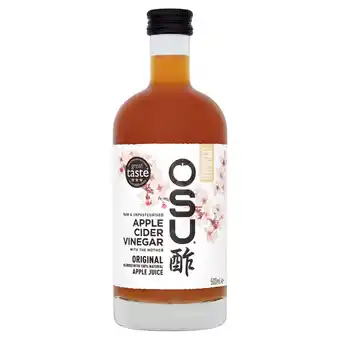 Tesco Osu apple cider vinegar with the mother & apple juice 500ml offer