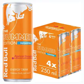 Tesco Red bull sugar free apricot edition 4x250ml offer