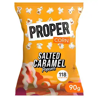 Tesco Proper corn salted caramel popcorn 90g offer
