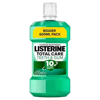 Tesco Listerine mouthwash teeth & gum defence 600ml offer