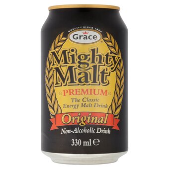Tesco Grace mighty malt drink can 330ml offer