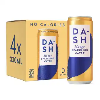 Tesco Dash mango infused sparkling water 4x330ml offer