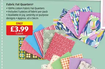 Aldi Fabric Fat Quarters offer