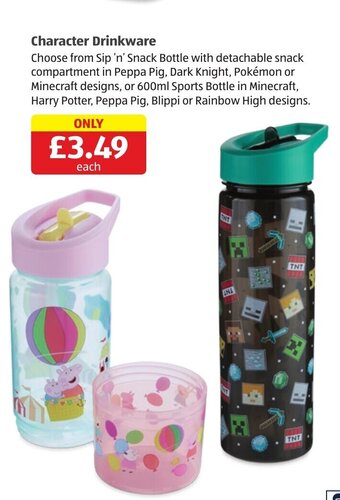 Aldi Character Drinkware offer