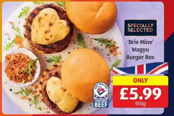 Aldi 'Brie Mine Wagyu Burger Box 510g offer