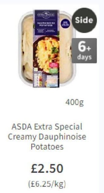 Asda ASDA Extra Special Creamy Dauphinoise Potatoes 400g offer