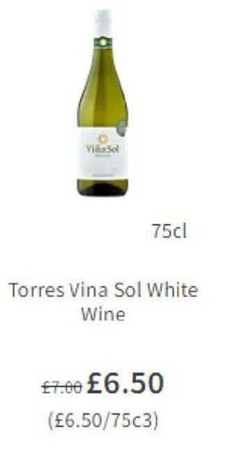 Asda Torres Vina Sol White Wine offer