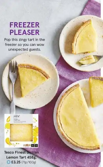 Tesco Finest Sicilian Lemon Tart 458g offer