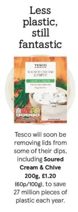 Tesco Soured Cream & Chive 200g offer