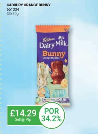 Bestway Cadbury Orange Bunny offer