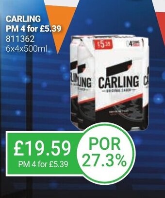 Bestway Carling 6x4x500ml offer