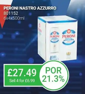 Bestway Peroni Nastro Azzurro 6x4x500ml offer