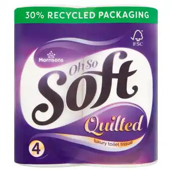 Morrisons Morrisons quilted comfort toilet tissue 4 offer