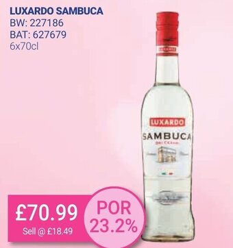 Bestway Luxardo Sambuca 6x70cl offer