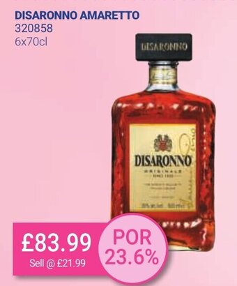 Bestway Disaronno Amaretto 6x70cl offer