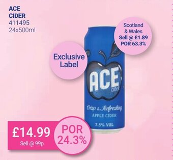 Bestway Ace Cider 24x500ml offer