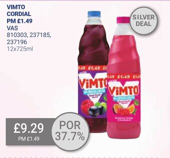 Bestway Vimto Cordial 12x725ml offer