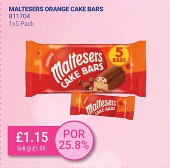 Bestway Maltesers Orange Cake Bars 1x5Pack offer