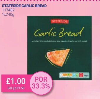 Bestway Stateside Garlic Bread 1x240g offer