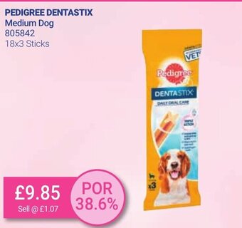 Bestway Pedigree Dentastix Medium Dog 18x3 Sticks offer