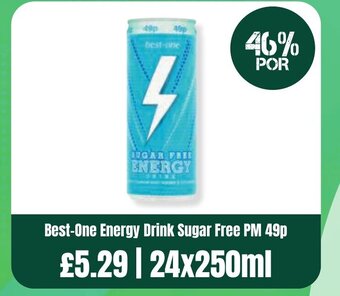 Bestway Best-One Energy Drink Sugar Free 24x250ml offer