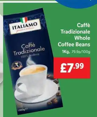 Lidl Caffe tradizionale whole coffee beans offer