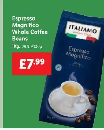 Lidl Espresso magnifico whole coffee beans offer