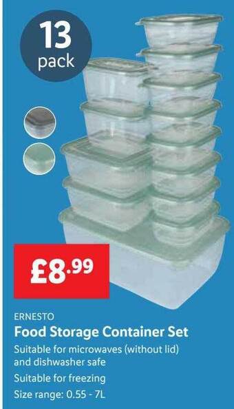 Lidl Ernesto food storage container set offer