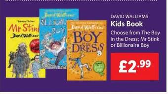 Lidl David walliams kids book offer