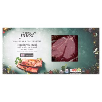 Tesco Tesco finest tomahawk steak wild garlic butter offer