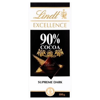 Tesco Lindt excellence dark 90% cocoa chocolate bar 100g offer