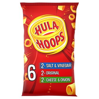 Tesco Kp hula hoops family 6x24g offer