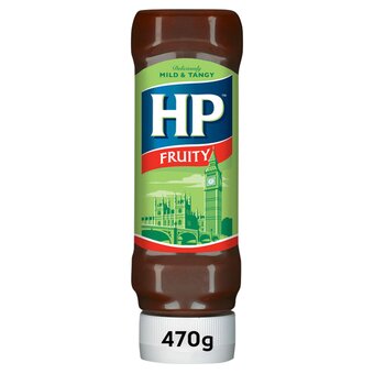Tesco Hp fruity sauce top down 470g offer