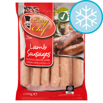 Tesco Easy chef lamb sausages 600g offer