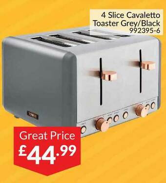 The Range 4 Slice Cavaletto Toaster Grey-Black offer