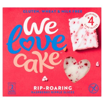 Tesco We love cake free from raspberry ripple 4 pack 150g offer