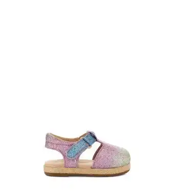 Ugg emmery sandal for kids in rainbow glitter, size 4