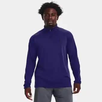 Under Armour Under armour men's tech™ ½ zip long sleeve black / blaze orange s offer
