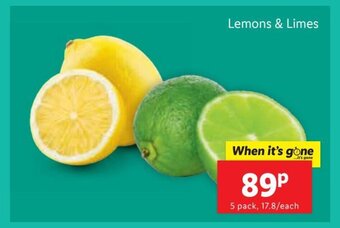 Lidl Lemons & Limes offer