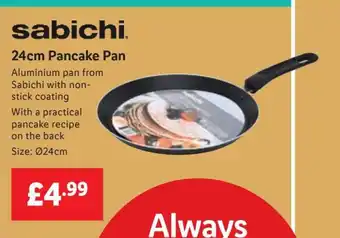 Lidl Sabichi 24cm Pancake Pan offer