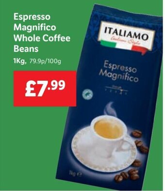 Lidl Espresso Magnifico Whole Coffee Beans 1kg offer