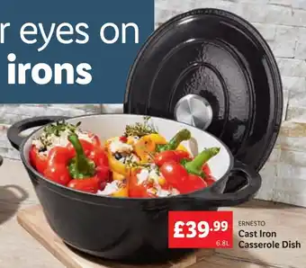 Lidl Ernesto Cast Iron Casserole Dish 6.8L offer