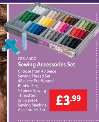 Lidl Crelando Sewing Accessories Set offer