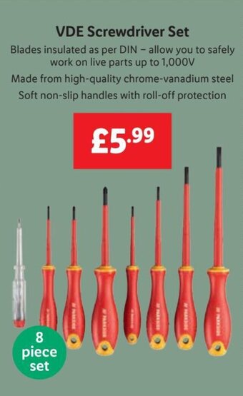 Lidl VDE Screwdriver Set offer