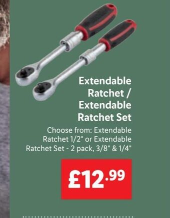 Lidl Extendable Ratchet/ Extendable Ratchet Set offer